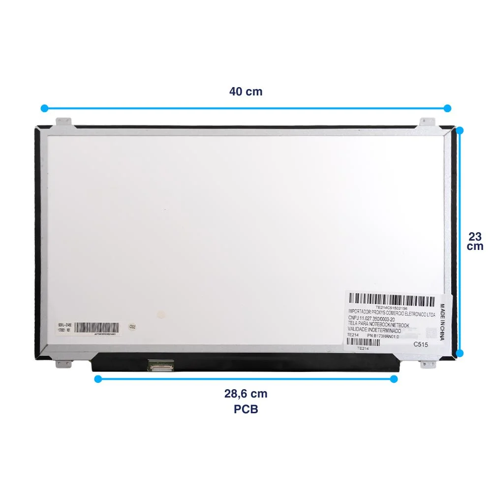 Tela Para Notebook Lenovo Ideapad Y700-80q0 17.3" Fhd 30 Pinos Fosca