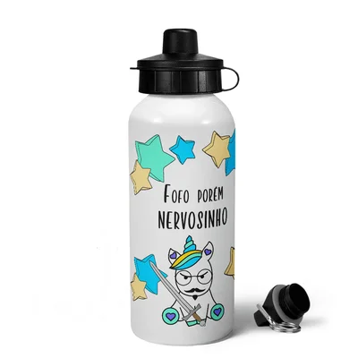 Garrafa Squeeze Mq Divertido - Fofo, Porém Nervosinho!
