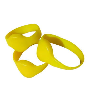 Pulseira Rfid 125 Khz Silicone P Amarelo - 100 Unidades