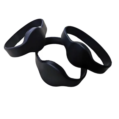 Pulseira Rfid 125 Khz Silicone Gg Preto - 100 Unidades