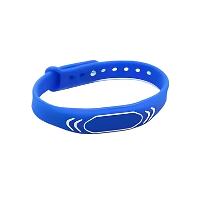 Pulseira Rfid 125 Khz Silicone Slim Azul - 10 Unidades