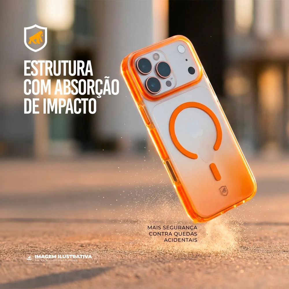 Imagem 5 de 5 do produto Capa Para Iphone 17 Pro - Akroma Magsafe - Laranja - Gshield