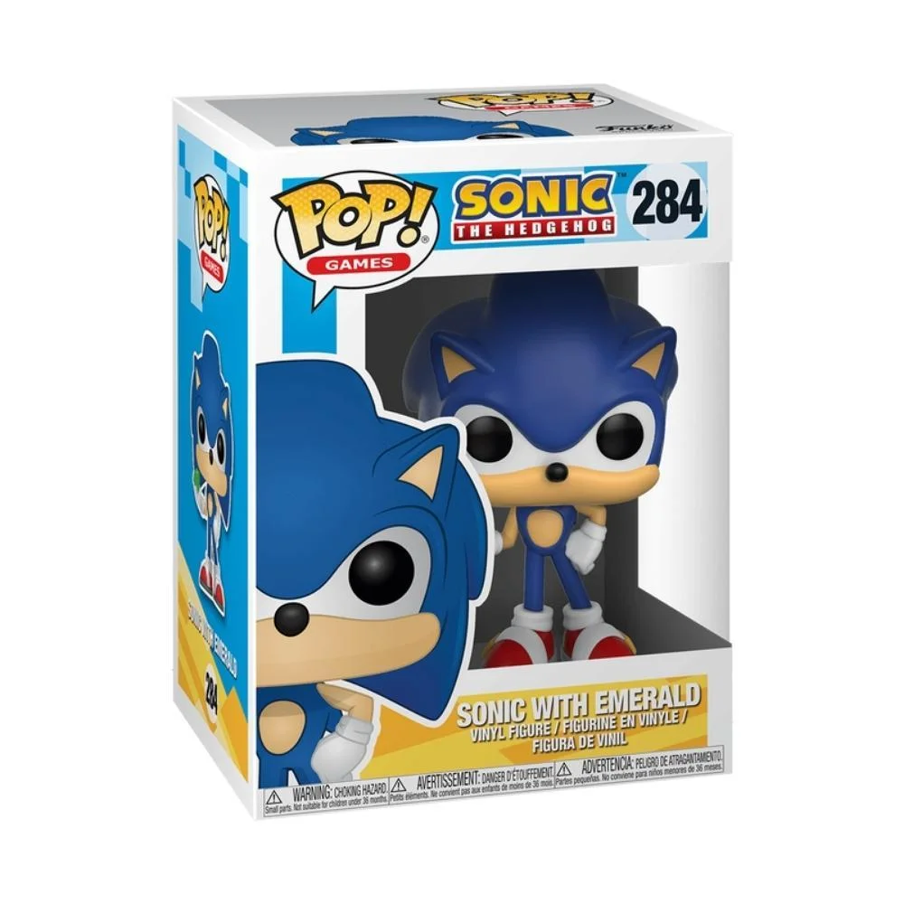 Imagem 3 de 3 do produto Boneco Funko Pop! Sonic The Hedgehog - Sonic Com Esmeralda