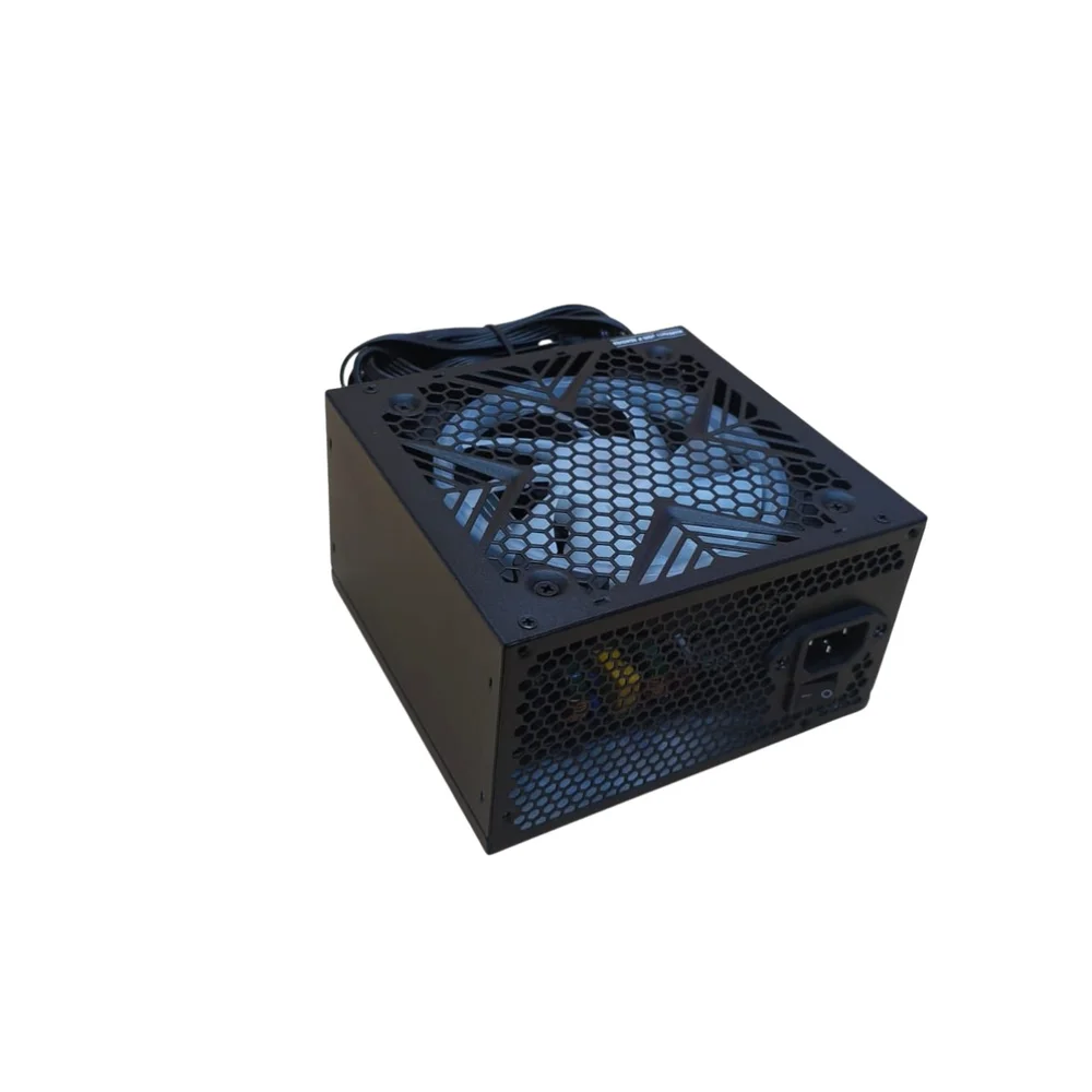 Imagem 2 de 5 do produto Fonte Gamer RGB 550w Reais 80 Plus Bronze Com Pfc Ativo E Ventoinha RGB Bivolt