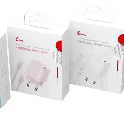 Kit Carregador De Tomada Super Turbo 30w Com Cabo USBC Para USBC 60w