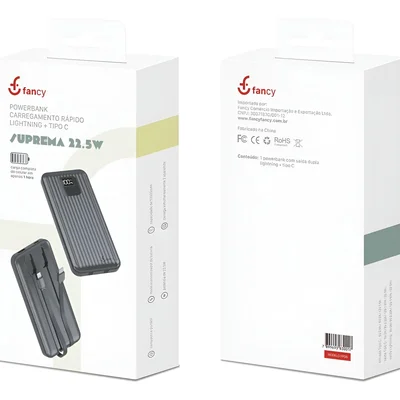 Carregador Portátil Powerbank 10000mah PREMIUM Fancy