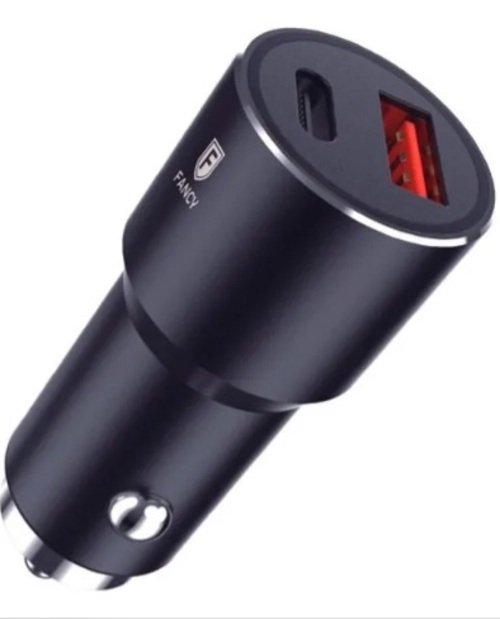 Carregador Veicular 38w Usb-a + Usb-c Fancy