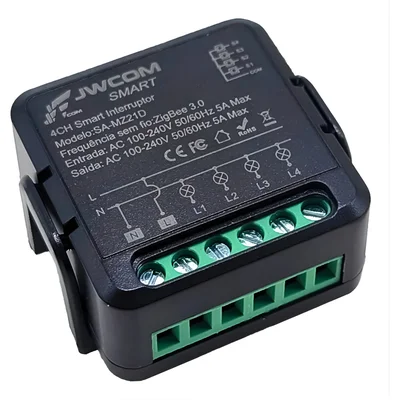 Mini Relé Zigbee 1 Canal 16a Interruptor Inteligente Alexa Preto Sa-mz21a
