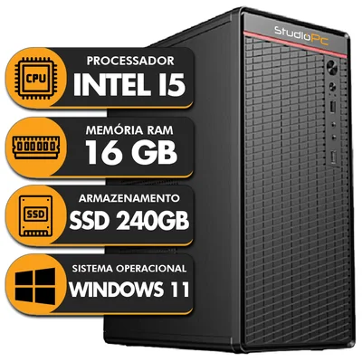 Computador PC Office Studiopc Intel Core i5, 16gb Ram, SSD 240GB - 4705506