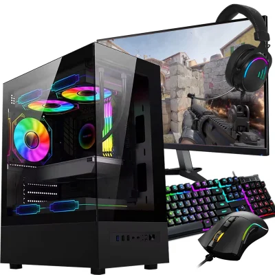 PC Gamer Vertex Studiopc Intel Core i7, Placa De Vídeo Rx 580 8GB, 8GB Ram, SSD 240GB, Fonte 500w, Monitor LED, Fone, Teclado E Mouse - 9736891