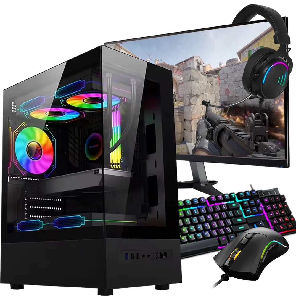 PC Gamer Vertex Balão.info Intel Core i7, Placa De Vídeo Rx 580 8GB, 8GB Ram, SSD 240GB, Fonte 500w, Monitor LED, Fone, Teclado E Mouse - 9736891