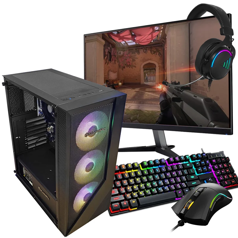 PC Gamer Completo Balão.info Ryzen 5 5600gt, 16gb Ram, SSD 512gb, 500w 80 Plus, 3 Fans RGB, Monitor LED 21", Fone Headset, Teclado E Mouse - 6057974