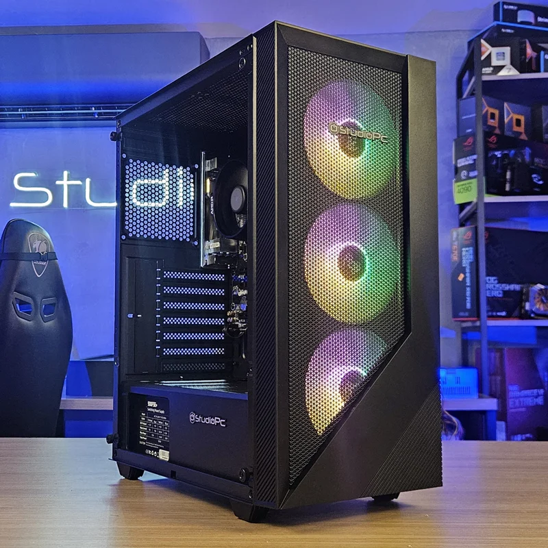 PC Gamer Completo Studiopc Ryzen 5 5600gt, 16gb Ram, SSD 512gb, 500w 80 Plus, 3 Fans RGB, Monitor LED 21", Fone Headset, Teclado E Mouse - 6057974 - view 3