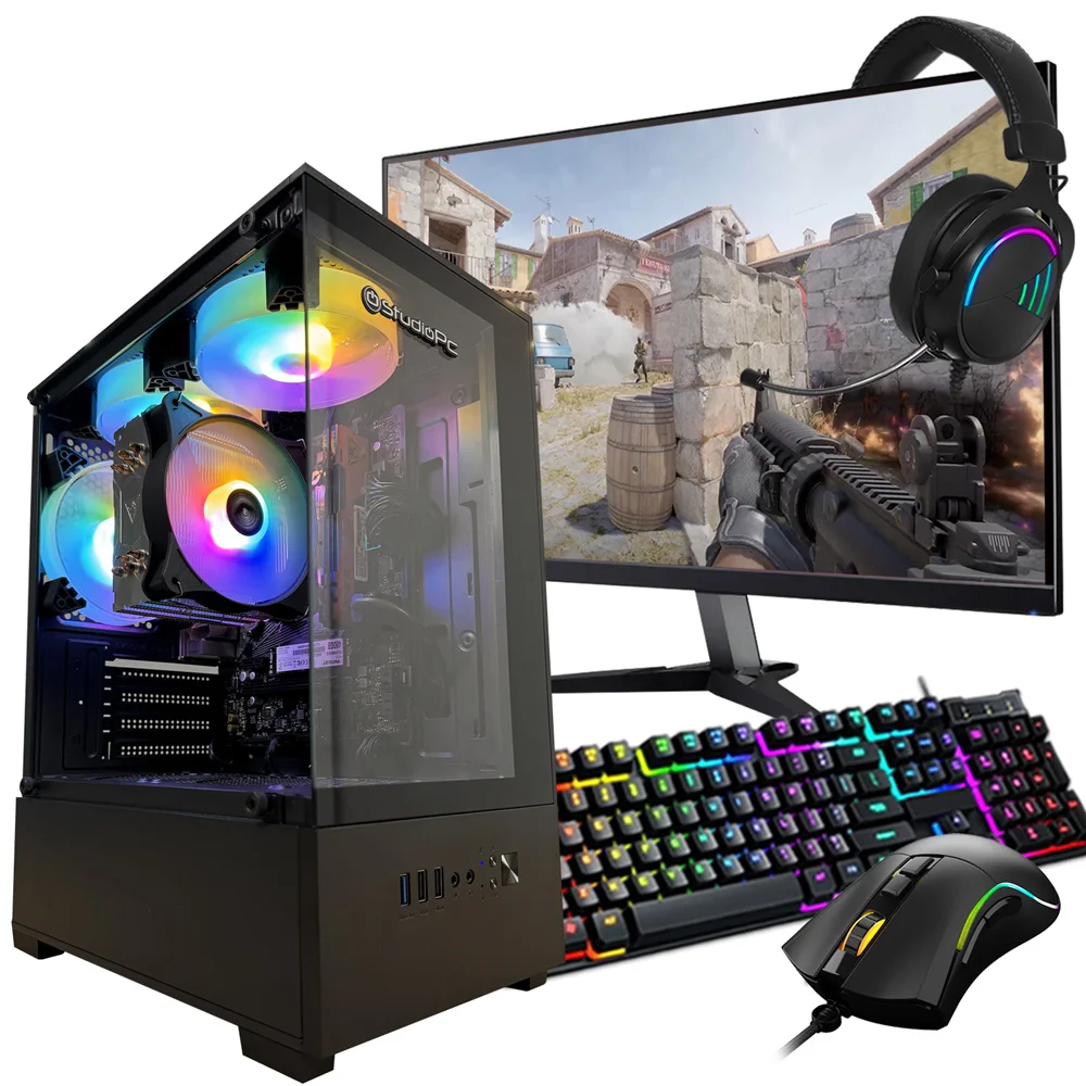 PC Gamer Completo Free Fire Balão.info Ryzen 3200g, 8GB Ram, SSD 240GB, Fonte 500w, Monitor LED, Fone Headset, Teclado, Mouse E Mousepad Gamer - 8965692
