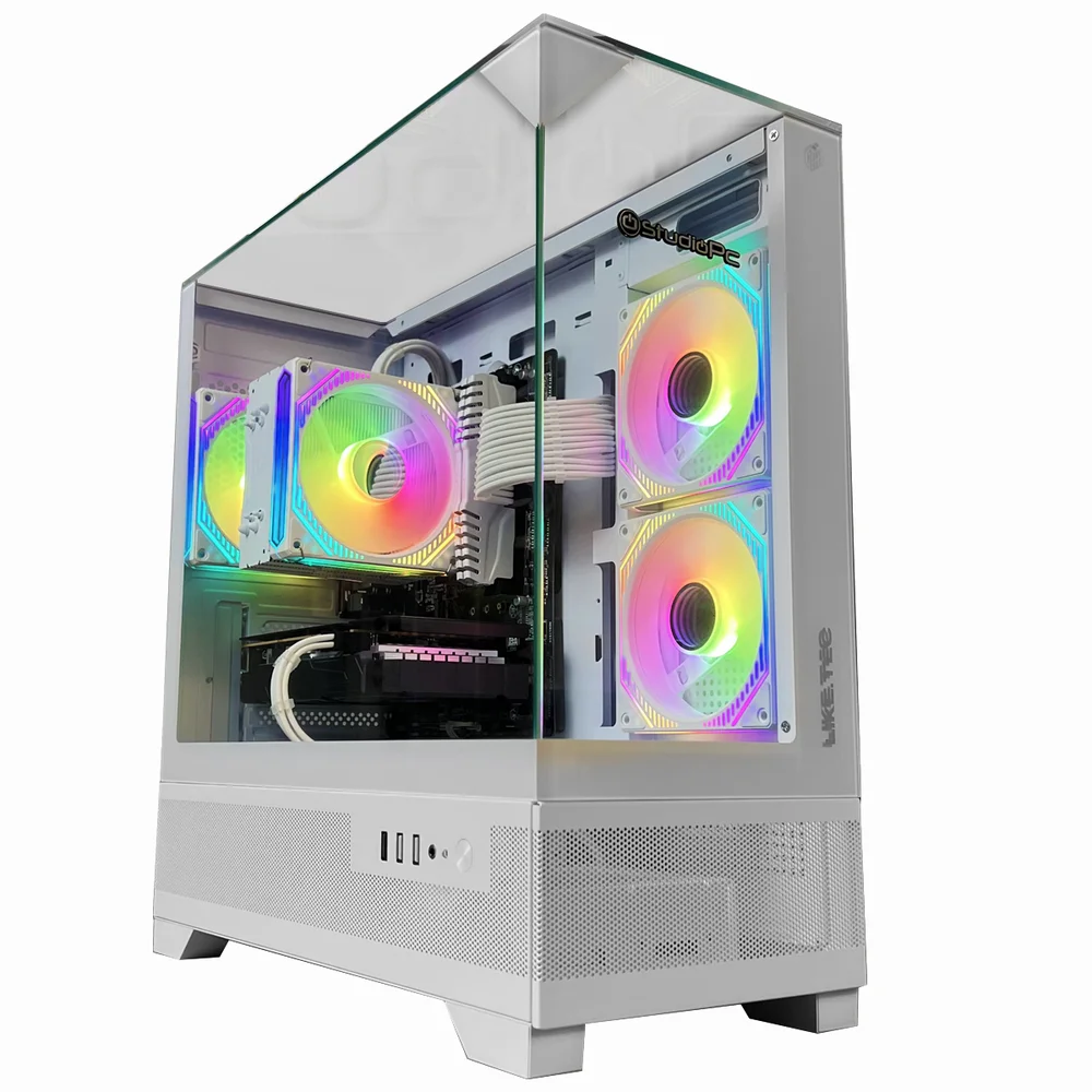 PC Gamer Studiopc Haven Wh Completo, Branco, Ryzen 5 5500, 16gb Ram, SSD 512gb, Placa De Vídeo Rx 6600 8GB, 500w 80 Plus, 3 Fans RGB - 6781416 - view 3