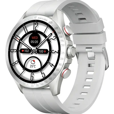Smartwatch Haylou Solar Pro De 1,43" AmoLED Sports Screen, Estojo Prateado, Pulseira Prateada, Moldura Prateada