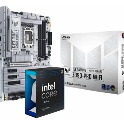 Kit Intel Ultra 9 285k + Z890 Pro Wifi White