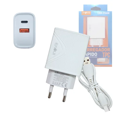Carregador Completo Rápido 40w Usb / Tipo-c De 1 M 3163c