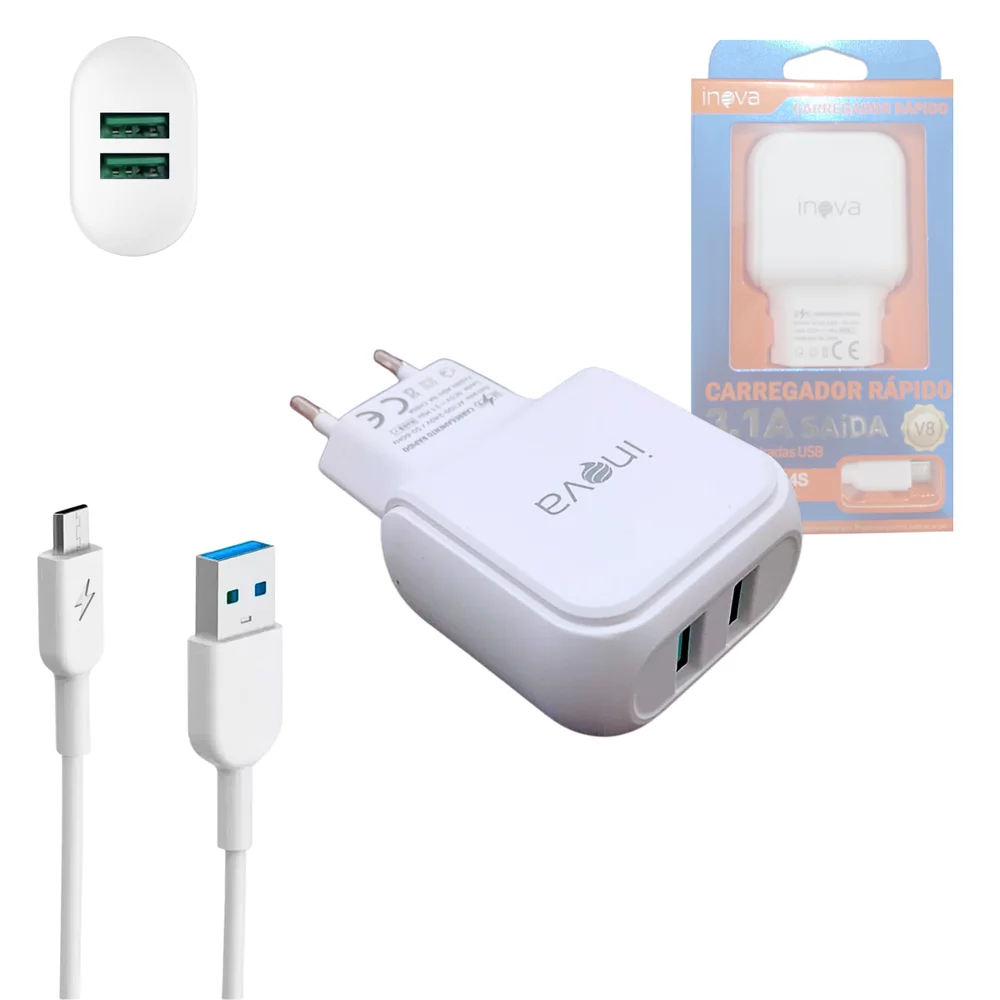 Carregador Rápido Duplo Inova 3.1A