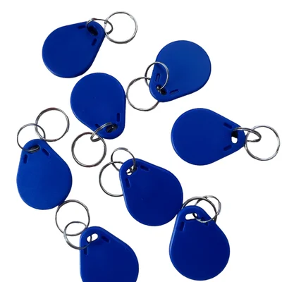 Chaveiro Rfid 13,56 Mhz Uid Regravável Azul - 100 Unidades