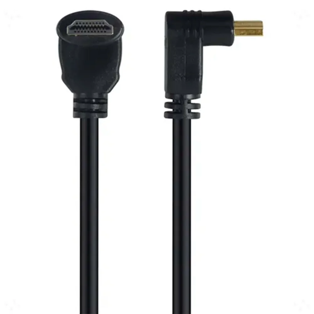 Imagem 2 de 3 do produto Cabo HDMI 1.4  Macho X Macho, 1,5 Metros, Com Filtro, Conector 90 Graus, Preto - Cdc-2546