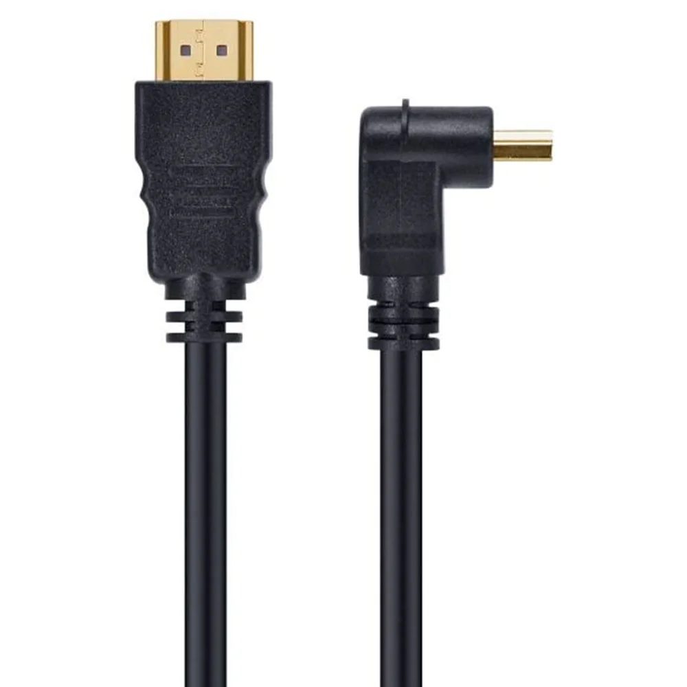 Imagem 3 de 3 do produto Cabo HDMI 1.4  Macho X Macho, 1,5 Metros, Com Filtro, Conector 90 Graus, Preto - Cdc-2546