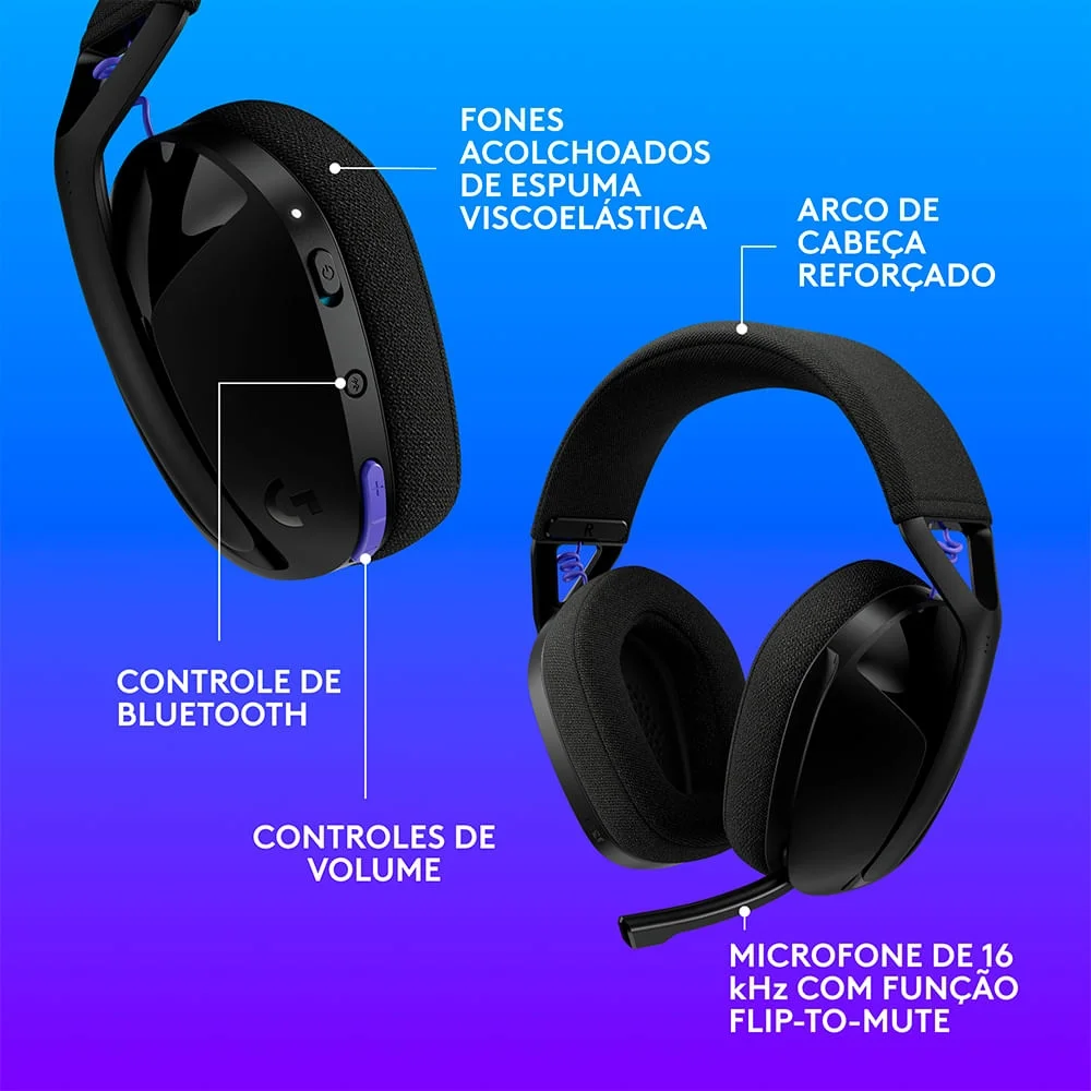Headset Gamer Sem Fio Logitech G G321 Preto N/a