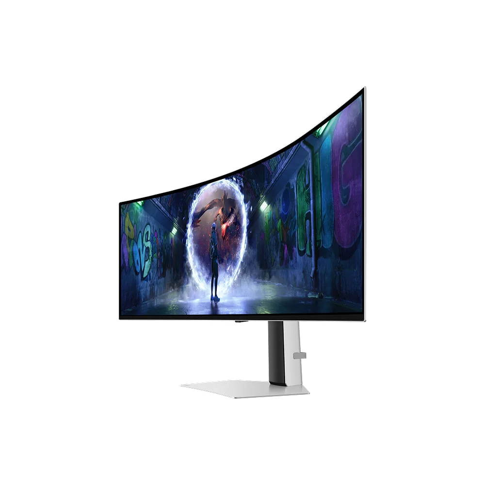 Monitor Samsung Odyssey OLED G9 49”, Dqhd , 240hz, 0.03ms, Ajuste De Altura, G-sync Prata Monitor Samsung Odyssey OLED G9 49”, Dqhd , 240hz, 0.03ms, Ajuste De Altura, G-sync Prata