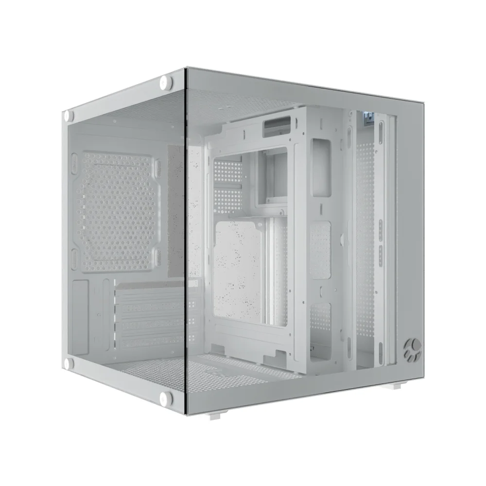 Gabinete Aquário Life Branco Itx Matx Vidro