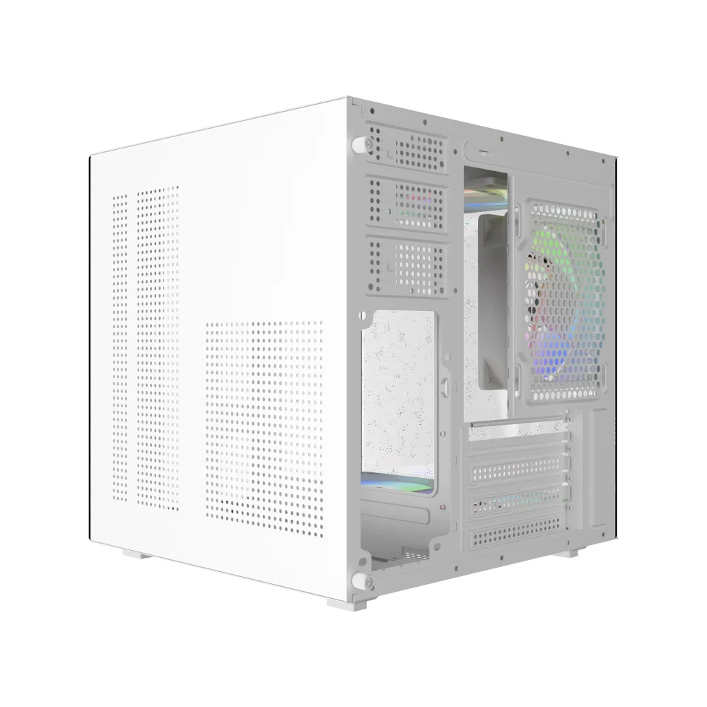 Imagem 2 de 3 do produto Gabinete Aquário Life Branco Itx Matx Vidro