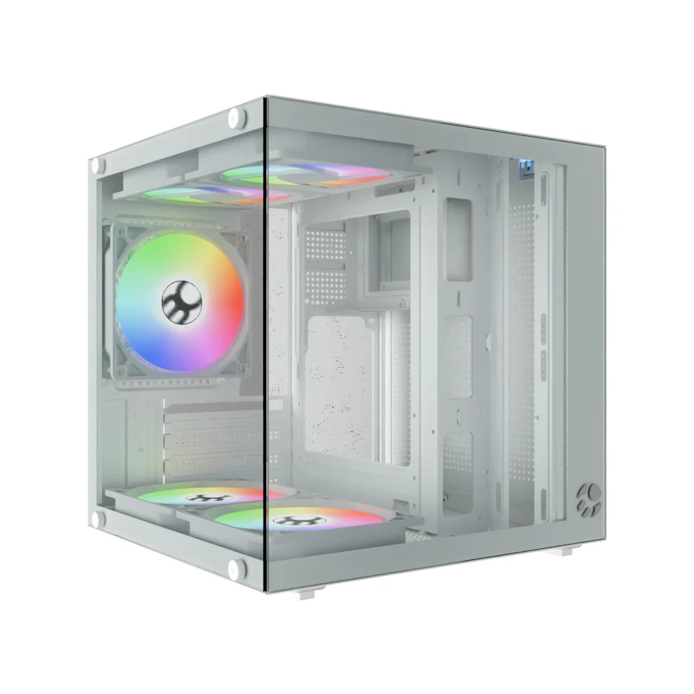 Imagem 3 de 3 do produto Gabinete Aquário Life Branco Itx Matx Vidro