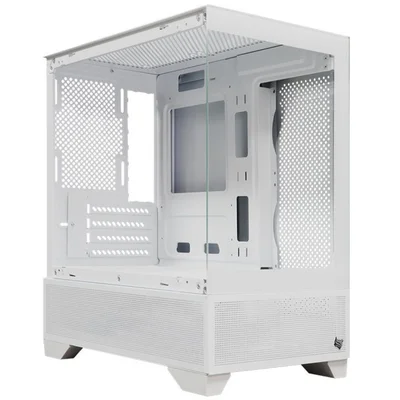 Gabinete Gamer Mini Atx E Mini Itx Vidro Temperado Psu Cover Aquário Slim Branco Magpie4b Sem Cooler