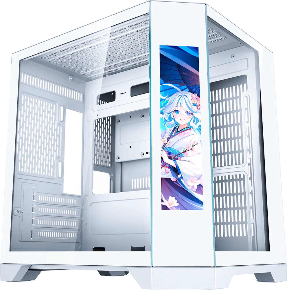 Gabinete Gamer K-mex Aquário Cg-w2kv Com Monitor Dynamic