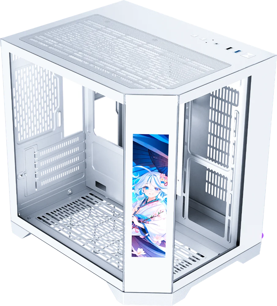Gabinete Gamer K-mex Aquário Cg-w2kv Com Monitor Dynamic