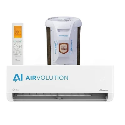 Ar Condicionado Split Midea Hi Wall Inverter Ai Airvolution 22.000 Btu/h Frio Monofásico Branco 42efvca22m5/38tavca22m5 220v