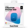 SSD Ext. 2TB Sandisk Creator Phone Type-c 3.2 Azul Sdssde62c-2t00-g25 1000mb/s