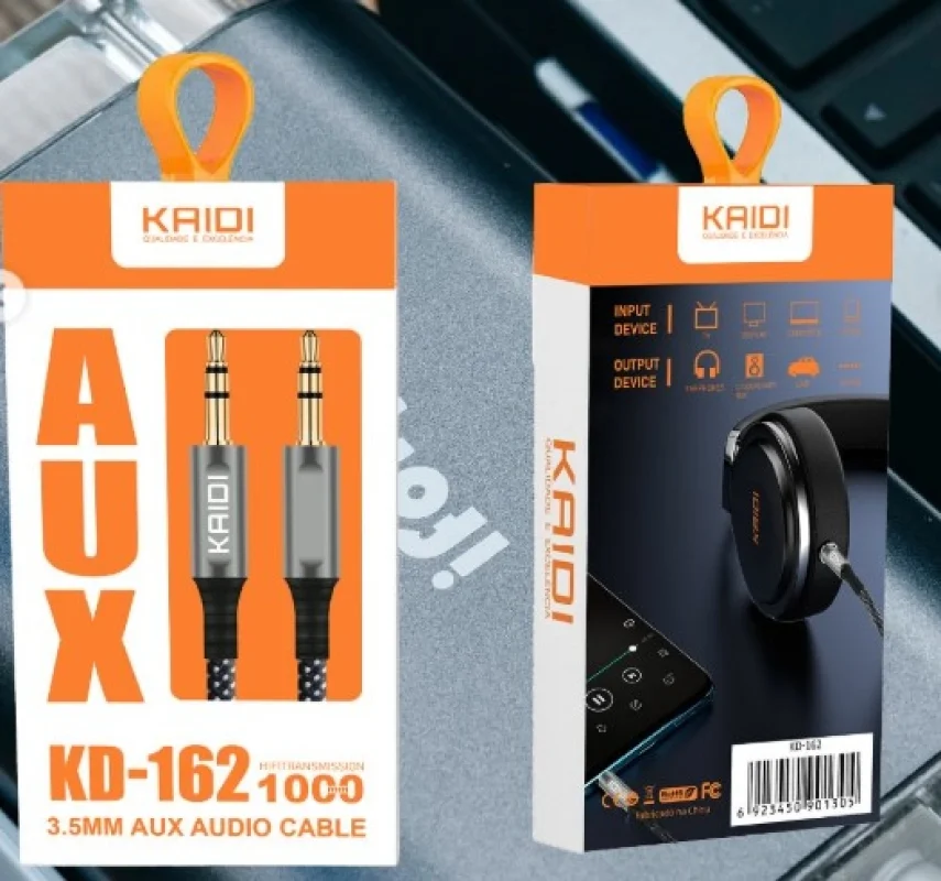 Imagem 3 de 3 do produto Cabo De Audio P2 1 Metro Kaidi Kd-162