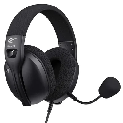 Headset Gamer Havit Fuxi H5d Audio Imersivo 50mm Microfone Destacável Preto P3 PC Console Celular