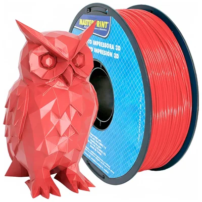 Filamento De Impressora 3d Abs Vermelho 1.75mm 1kg Resistente Ao Calor Rigidez Durabilidade Masterprint Filamento 3d