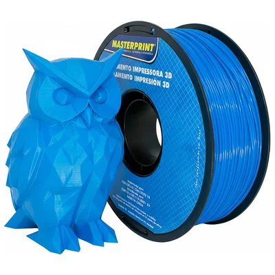 Filamento De Impressora 3d Abs Azul 1.75mm 1kg Resistente Ao Calor Rigidez Durabilidade Masterprint Filamento 3d