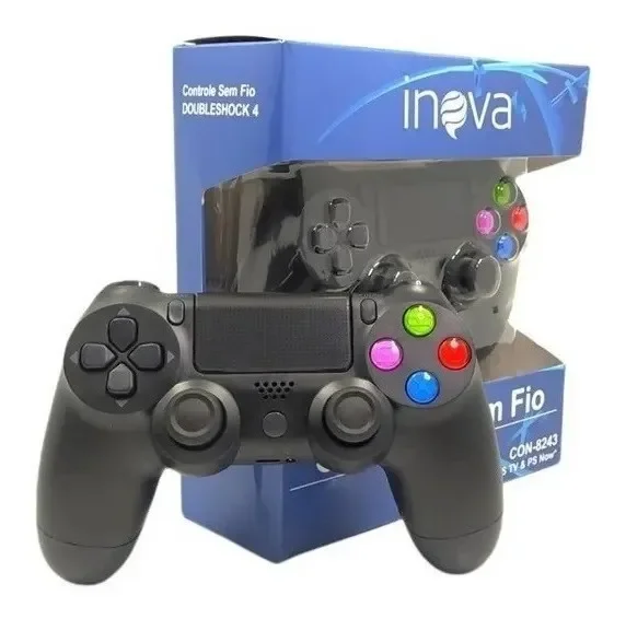 Imagem 2 de 3 do produto Controle Compatível Com Smart Tv Sem Fio Double Shock 4 Ps 4 Slim Pro PC