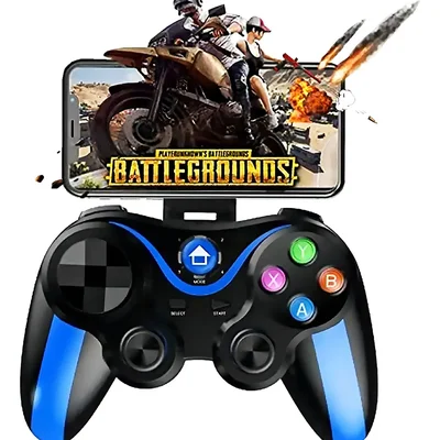 Controle Gamer P/ Celular Com Joystick Bluetooth - Azul