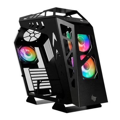 Gabinete Gamer Pichau Seraph, RGB, Mid-tower, Lateral De Vidro, Com 3 Fans, Preto