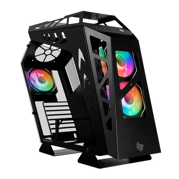 Gabinete Gamer Pichau Seraph, RGB, Mid-tower, Lateral De Vidro, Com 3 Fans, Preto