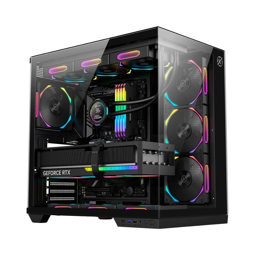Gabinete Kalkan Skye RGB Sem Fan (klk00042) Preto