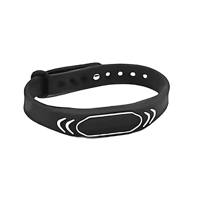 Pulseira Rfid 13,56 Mhz Silicone Slim Preto - 100 Unidades — foto 2
