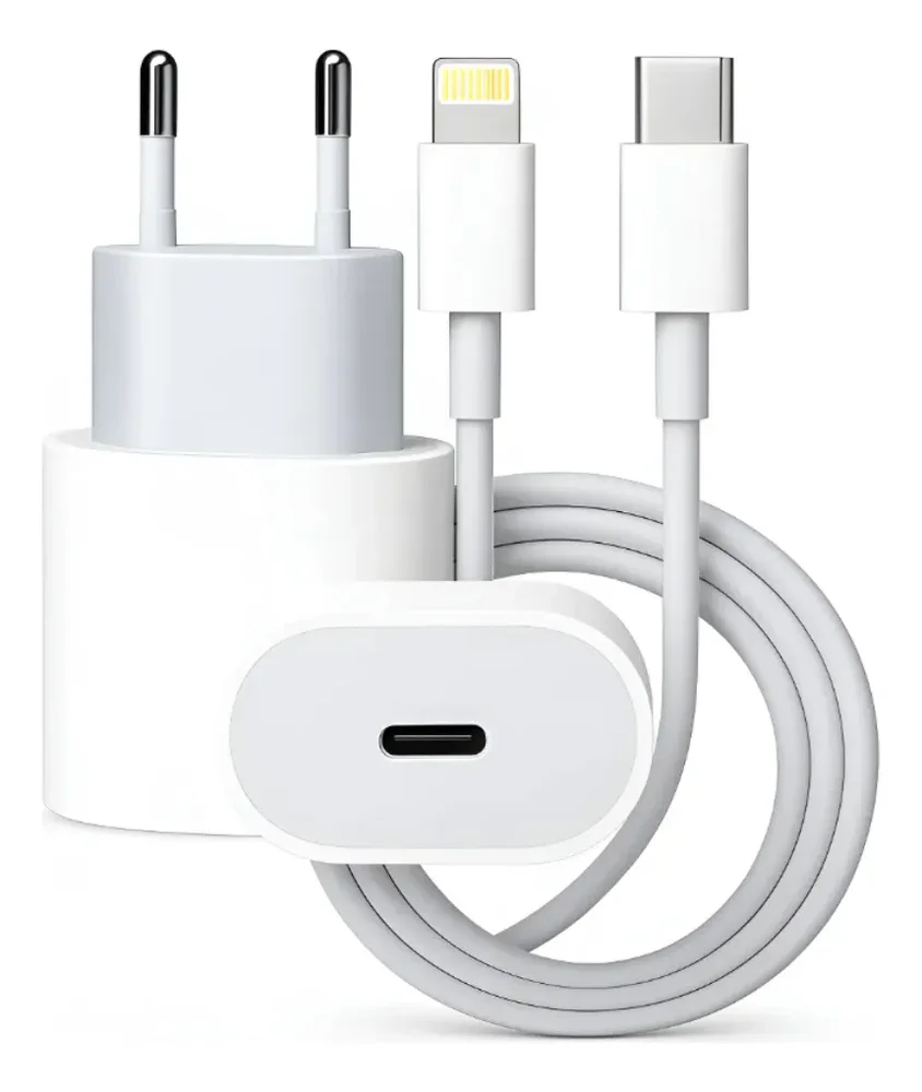 Carregador Turbo Cabo Usb-c + Fonte 30w Ultra Rapido Compatível Iphone Se X Xr 11 12 13 14 Premium Power Delivery®