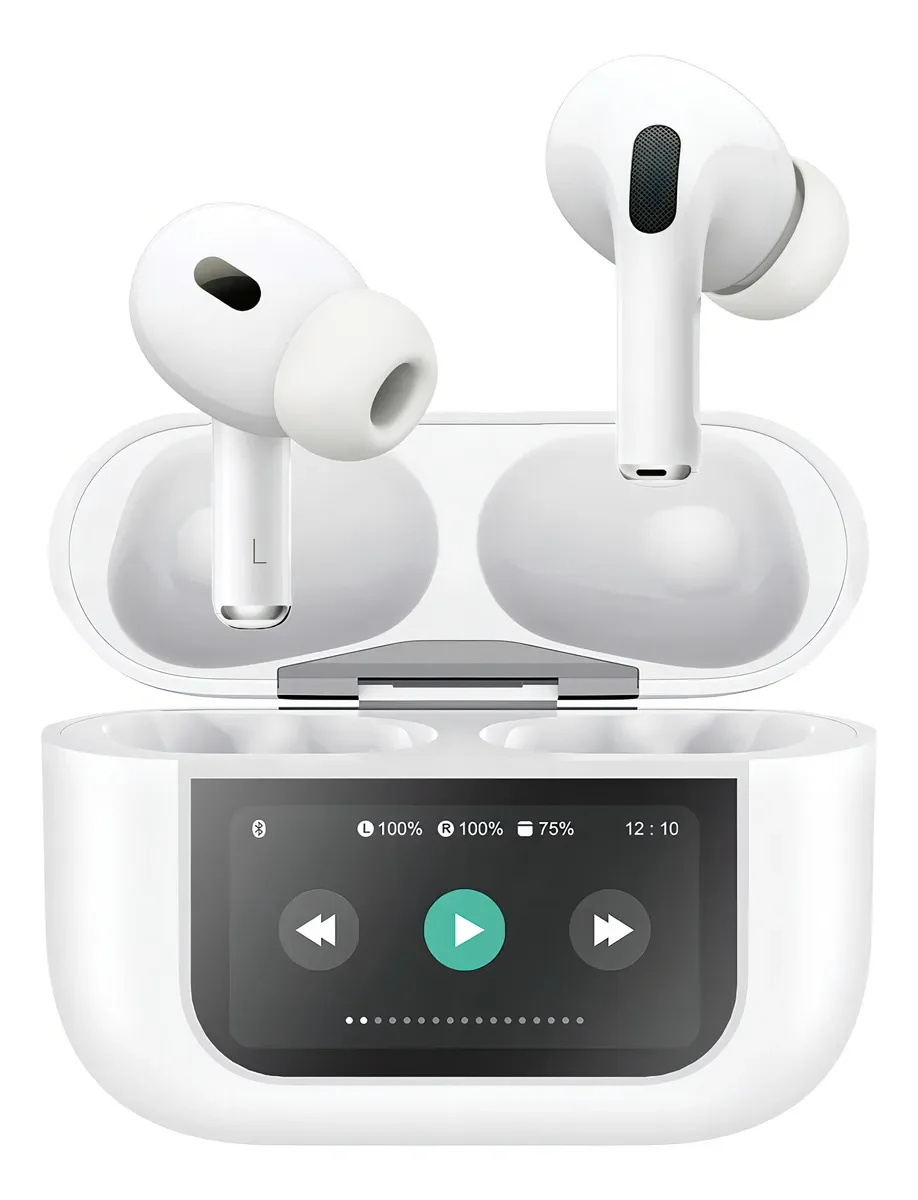 Fone Bluetooth A'gold Fn-bt43 Branco In-ear Anc Com Tela Touch
