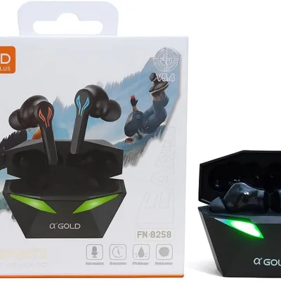 Fone De Ouvido Gamer LED Bluetooth 5.0 Com Microfone