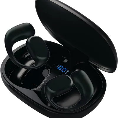 Fone De Ouvido Bluetooth Sem Fio Gancho A'gold Fn-bt8 Preto Com Estojo